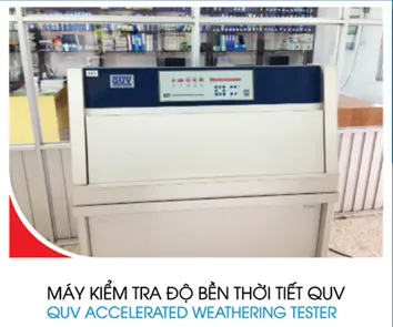 Máy kiểm tra độ bền thời tiết QUV của Sơn Hải Âu dùng đánh giá độ bền sơn ngoài trời